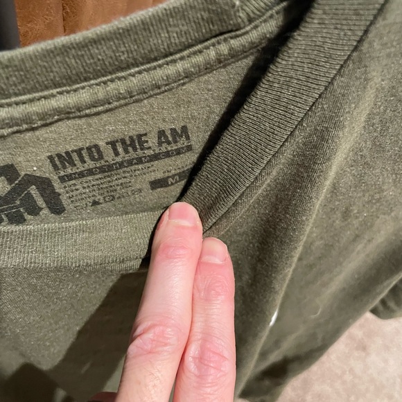 Army green tee shirt - Picture 2 of 2